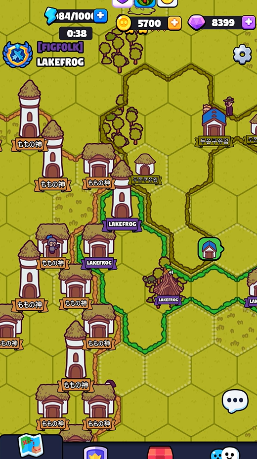 Expand your territory across the hex map